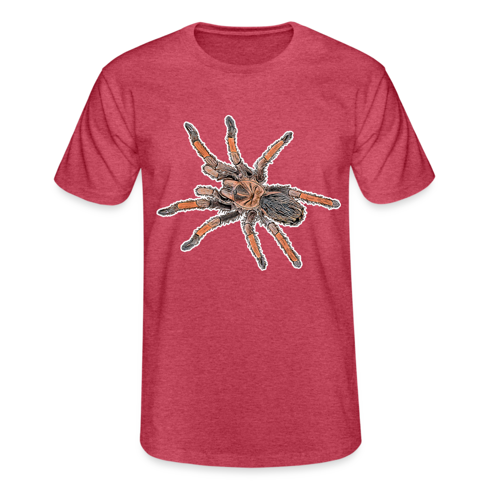 Männer Fruit of the Loom T-Shirt Brachypelma emilia - Rot meliert