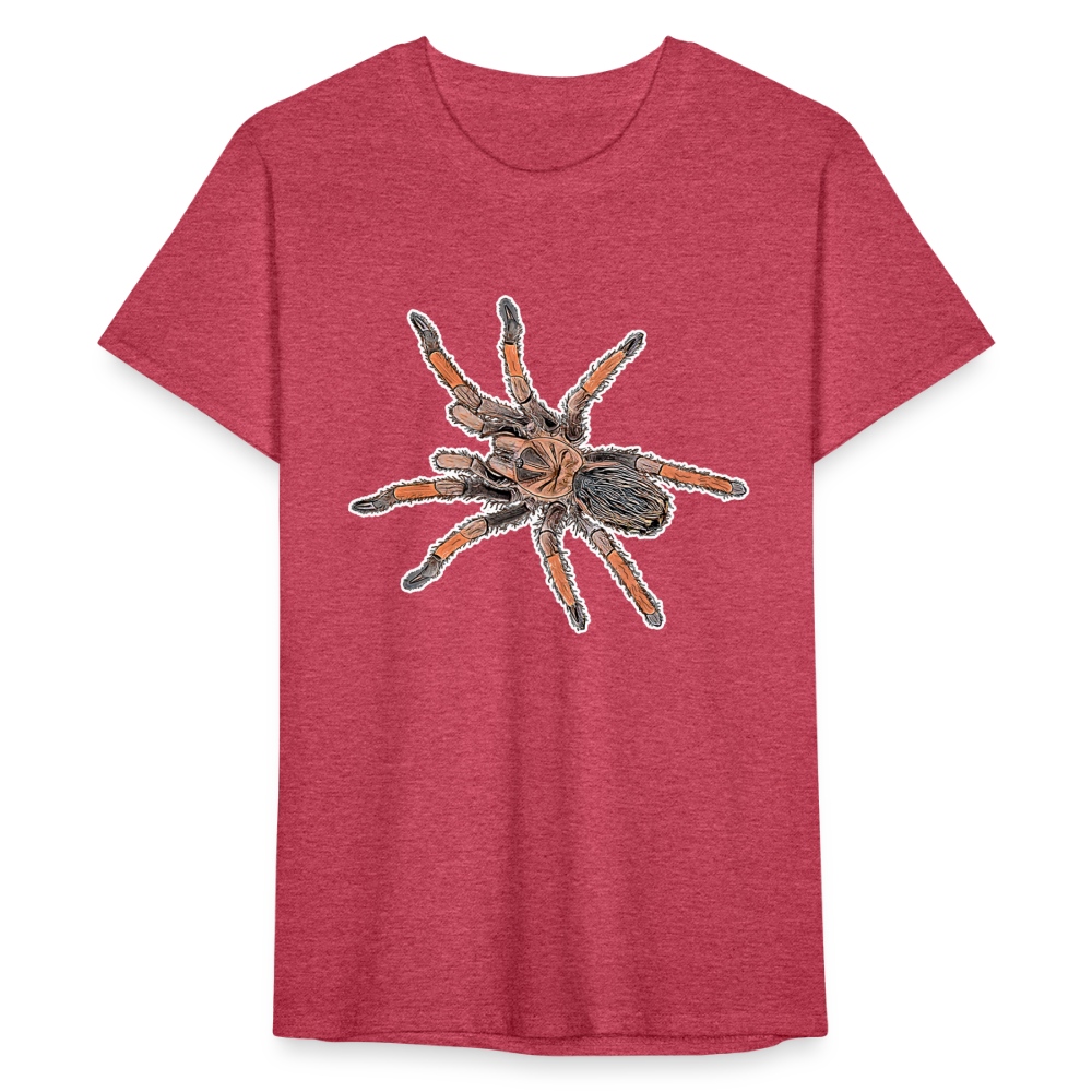 Männer Fruit of the Loom T-Shirt Brachypelma emilia - Rot meliert