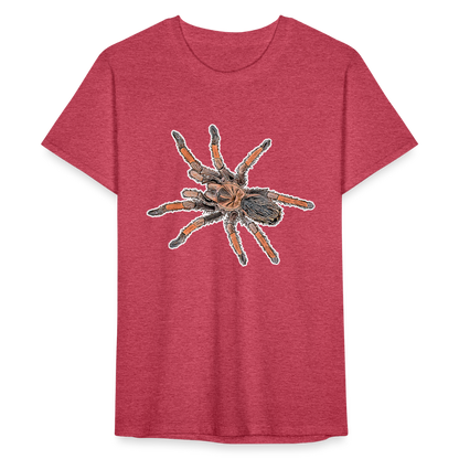 Männer Fruit of the Loom T-Shirt Brachypelma emilia - Rot meliert