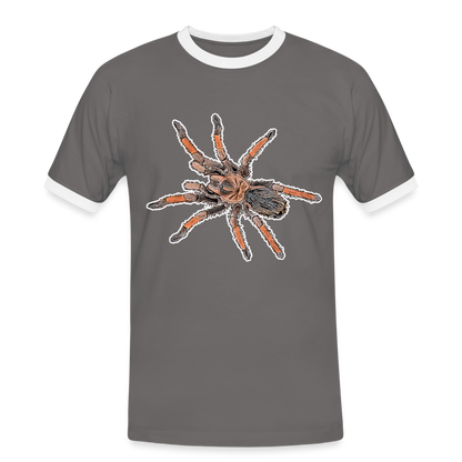 Männer Kontrast-T-Shirt Brachypelma emilia - Dunkelgrau/Weiß