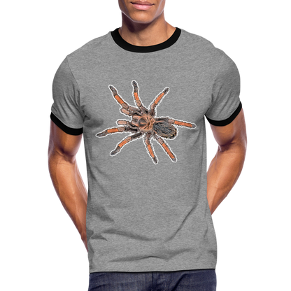 Männer Kontrast-T-Shirt Brachypelma emilia - Grau meliert/Schwarz