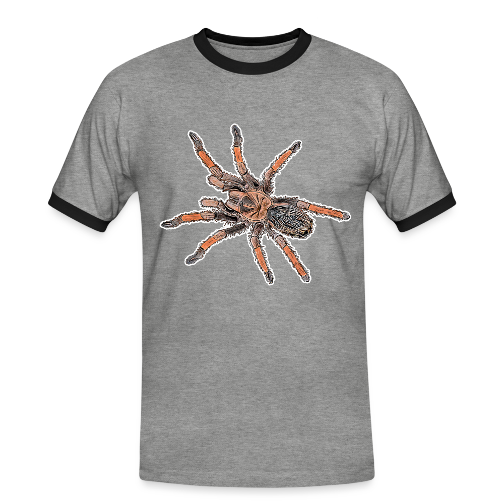 Männer Kontrast-T-Shirt Brachypelma emilia - Grau meliert/Schwarz