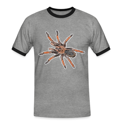 Männer Kontrast-T-Shirt Brachypelma emilia - Grau meliert/Schwarz