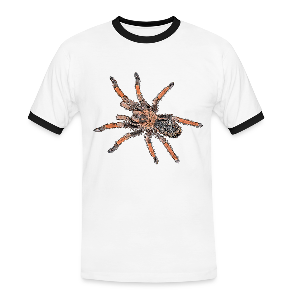 Männer Kontrast-T-Shirt Brachypelma emilia - Weiß/Schwarz