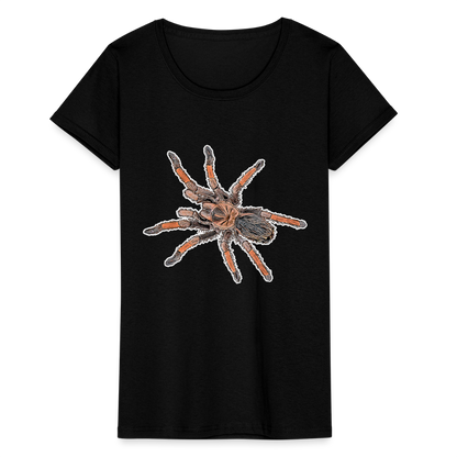 Frauen Fruit of the Loom T-Shirt Brachypelma emilia - Schwarz