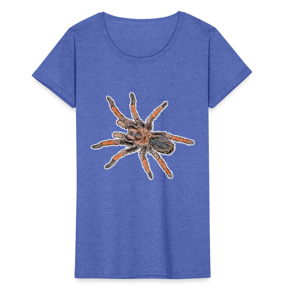 Frauen Fruit of the Loom T-Shirt Brachypelma emilia - Blau meliert