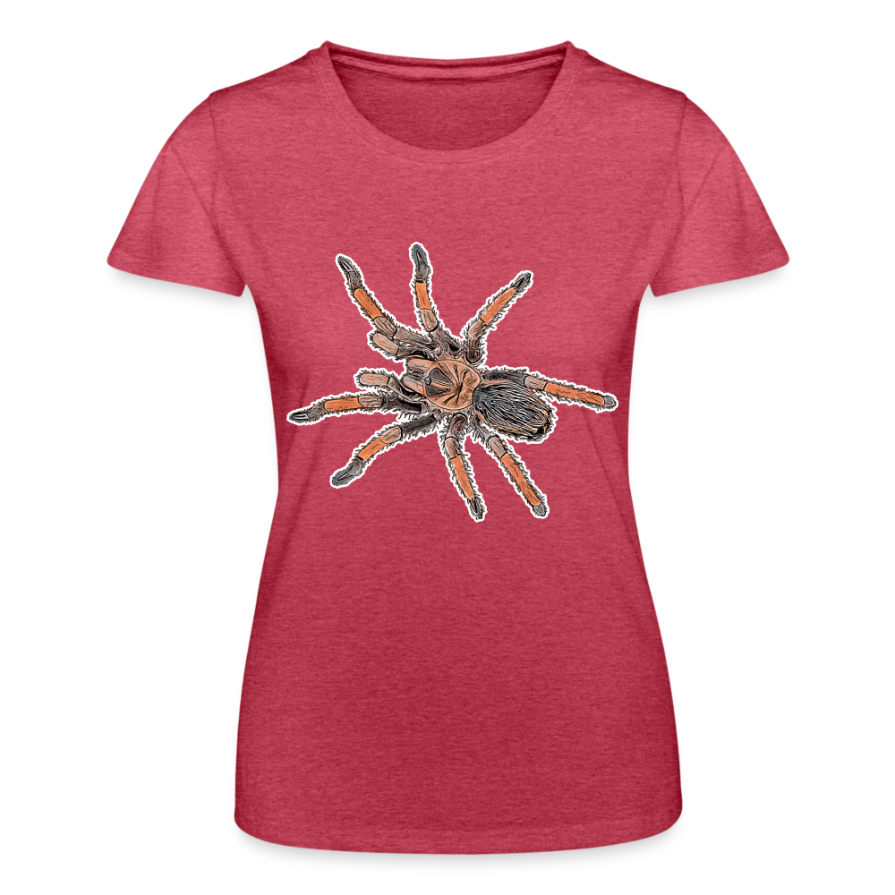 Frauen Fruit of the Loom T-Shirt Brachypelma emilia - Rot meliert