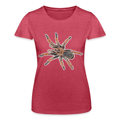 Frauen Fruit of the Loom T-Shirt Brachypelma emilia - Rot meliert