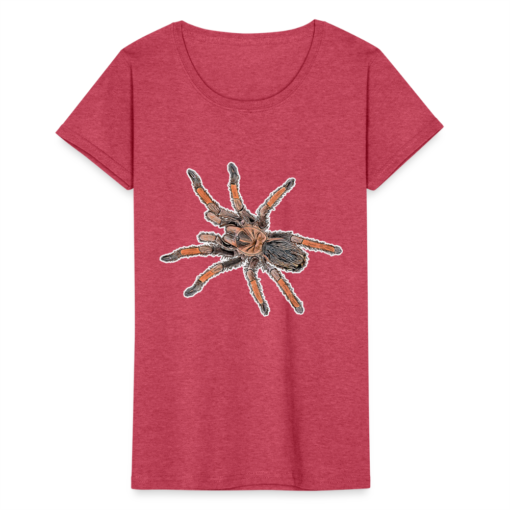 Frauen Fruit of the Loom T-Shirt Brachypelma emilia - Rot meliert