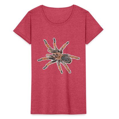 Frauen Fruit of the Loom T-Shirt Brachypelma emilia - Rot meliert