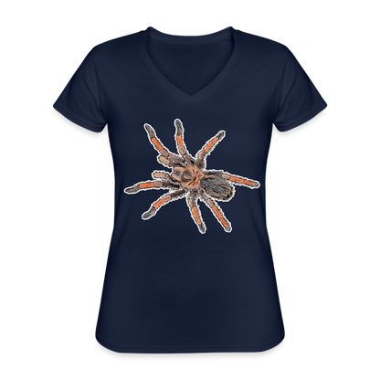 Frauen-T-Shirt mit V-Ausschnitt Brachypelma emilia - Navy