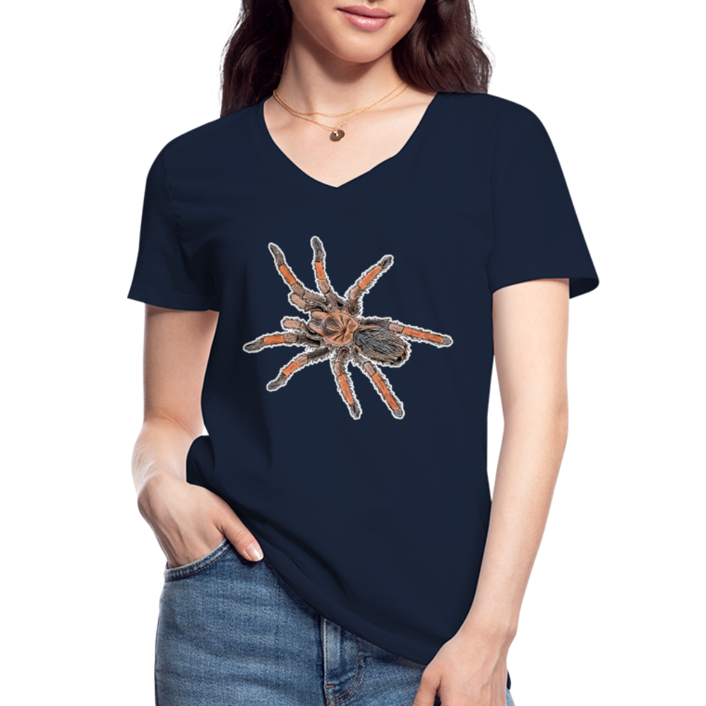 Frauen-T-Shirt mit V-Ausschnitt Brachypelma emilia - Navy