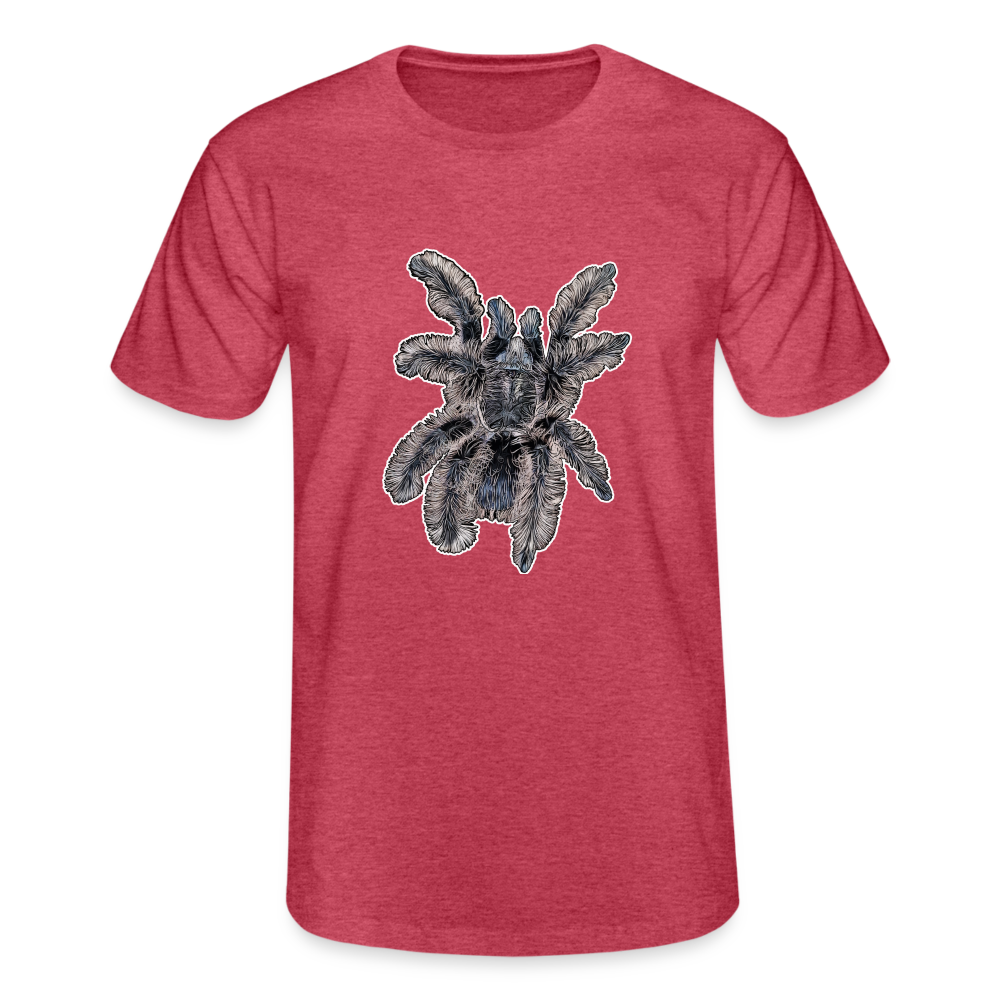 Männer Fruit of the Loom T-Shirt Tliltocatl albopilosus - Rot meliert