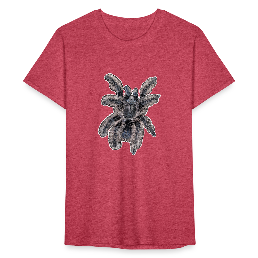 Männer Fruit of the Loom T-Shirt Tliltocatl albopilosus - Rot meliert