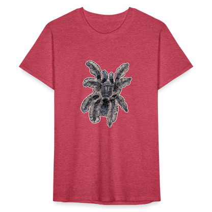 Männer Fruit of the Loom T-Shirt Tliltocatl albopilosus - Rot meliert