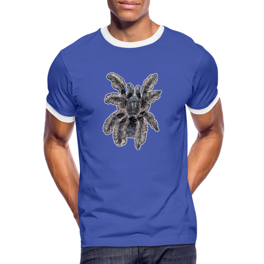 Männer Kontrast-T-Shirt Tliltocatl albopilosus - Blau/Weiß