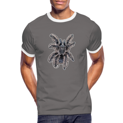 Männer Kontrast-T-Shirt Tliltocatl albopilosus - Dunkelgrau/Weiß