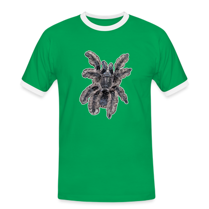 Männer Kontrast-T-Shirt Tliltocatl albopilosus - Kelly Green/Weiß