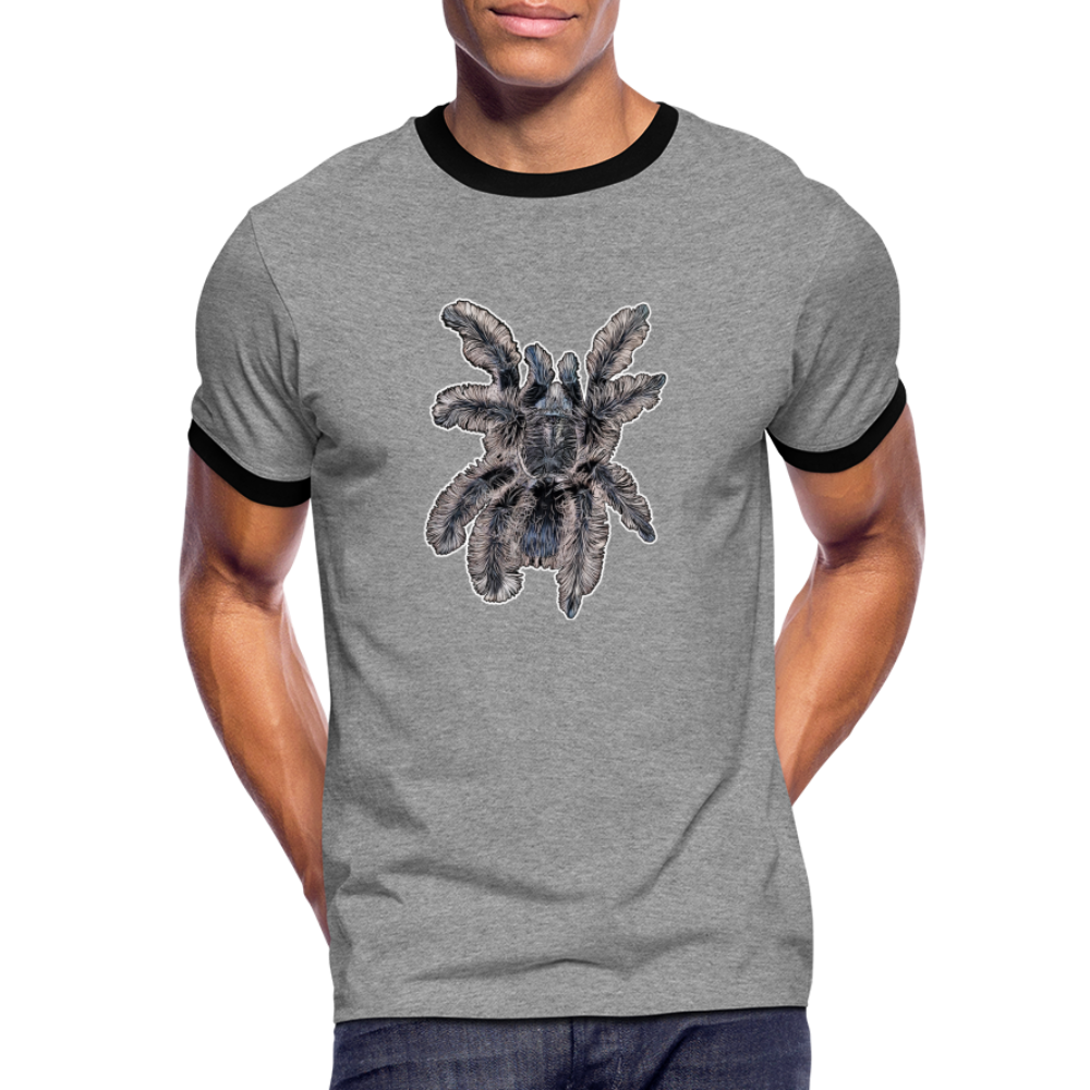 Männer Kontrast-T-Shirt Tliltocatl albopilosus - Grau meliert/Schwarz