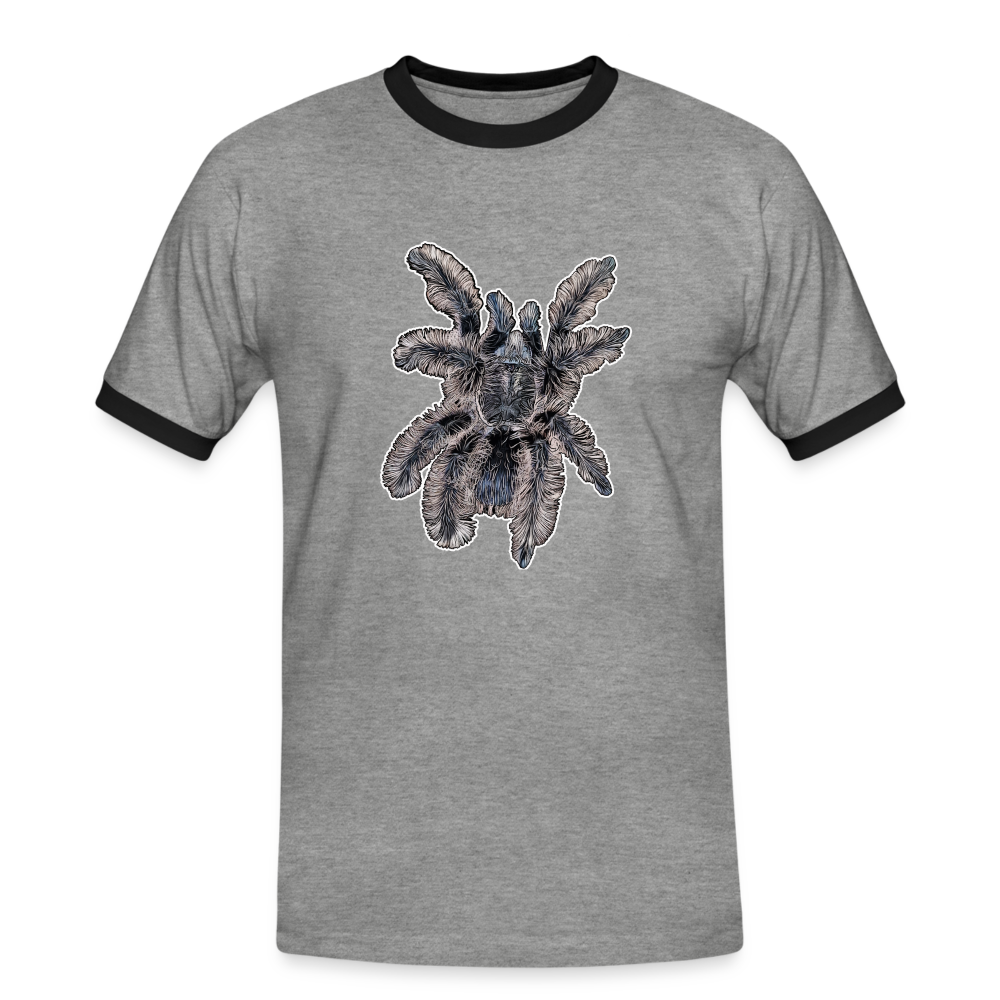Männer Kontrast-T-Shirt Tliltocatl albopilosus - Grau meliert/Schwarz