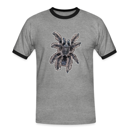 Männer Kontrast-T-Shirt Tliltocatl albopilosus - Grau meliert/Schwarz