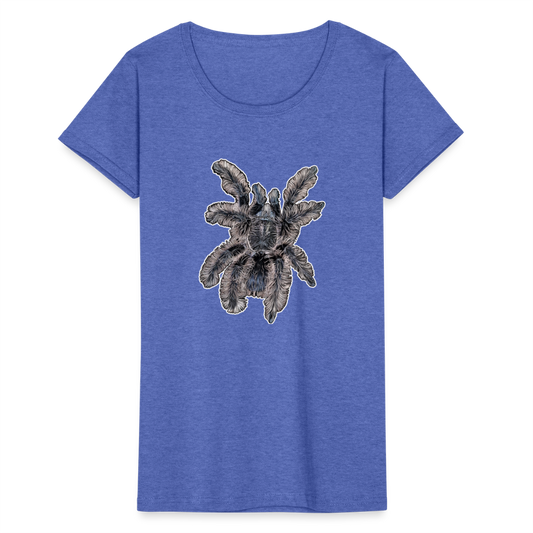 Frauen Fruit of the Loom T-Shirt Tliltocatl albopilosus - Blau meliert