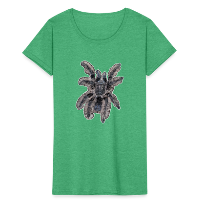 Frauen Fruit of the Loom T-Shirt Tliltocatl albopilosus - Grün meliert