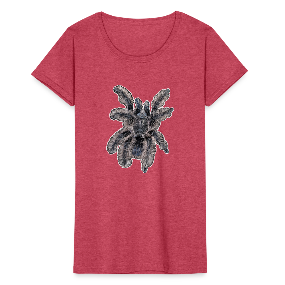 Frauen Fruit of the Loom T-Shirt Tliltocatl albopilosus - Rot meliert
