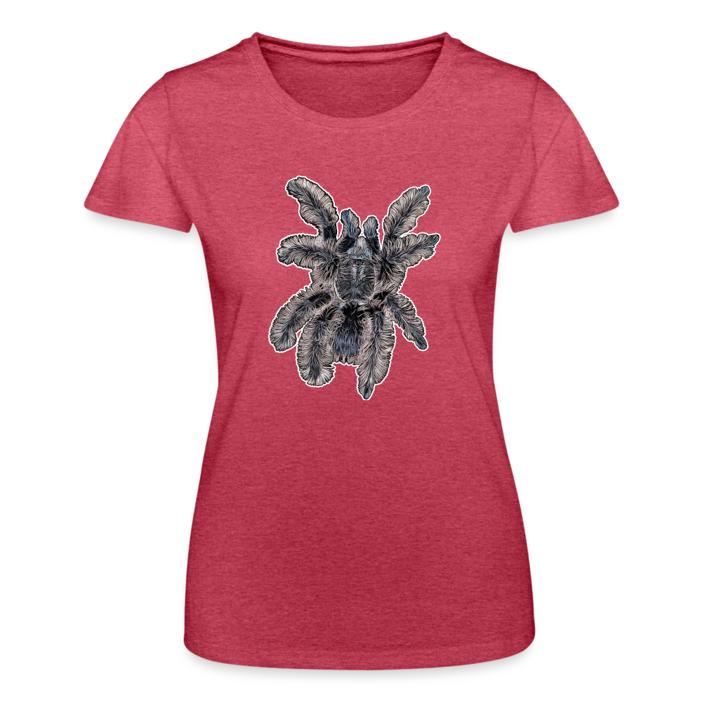 Frauen Fruit of the Loom T-Shirt Tliltocatl albopilosus - Rot meliert