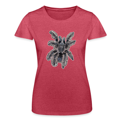 Frauen Fruit of the Loom T-Shirt Tliltocatl albopilosus - Rot meliert