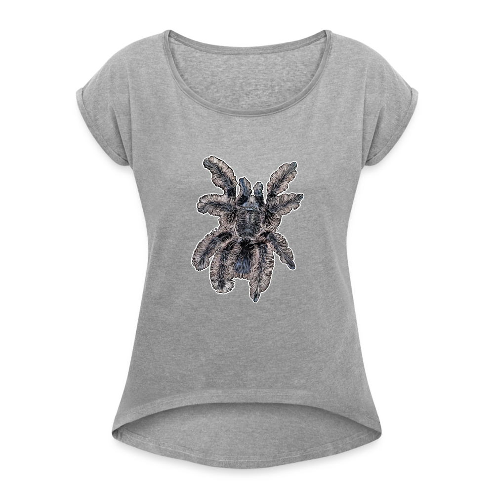 Frauen T-Shirt mit gerollten Ärmeln Tliltocatl albopilosus - Grau meliert