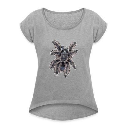Frauen T-Shirt mit gerollten Ärmeln Tliltocatl albopilosus - Grau meliert