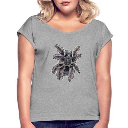Frauen T-Shirt mit gerollten Ärmeln Tliltocatl albopilosus - Grau meliert