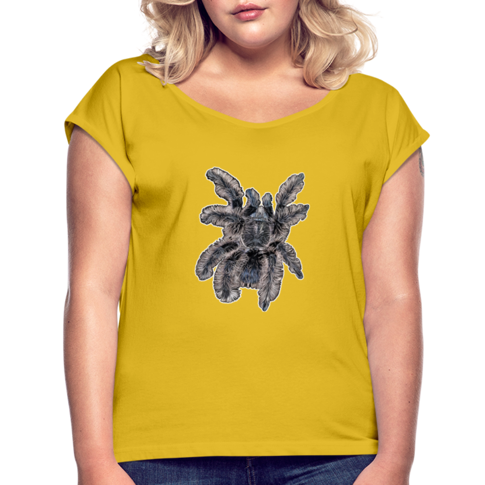 Frauen T-Shirt mit gerollten Ärmeln Tliltocatl albopilosus - Senfgelb