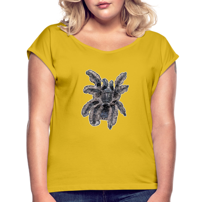 Frauen T-Shirt mit gerollten Ärmeln Tliltocatl albopilosus - Senfgelb