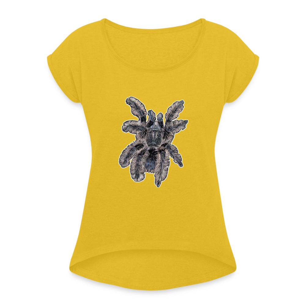 Frauen T-Shirt mit gerollten Ärmeln Tliltocatl albopilosus - Senfgelb