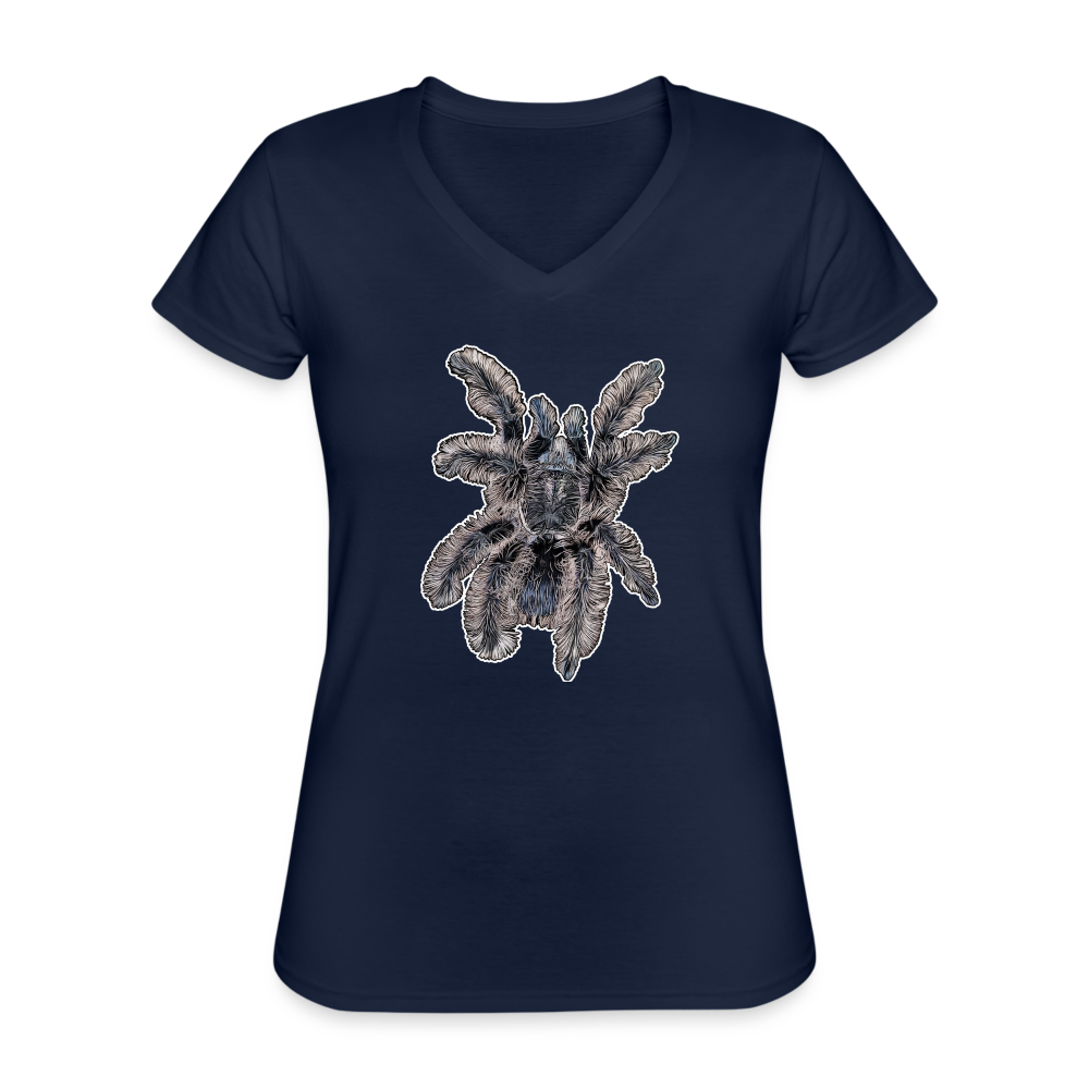 Frauen-T-Shirt mit V-Ausschnitt Tliltocatl albopilosus - Navy