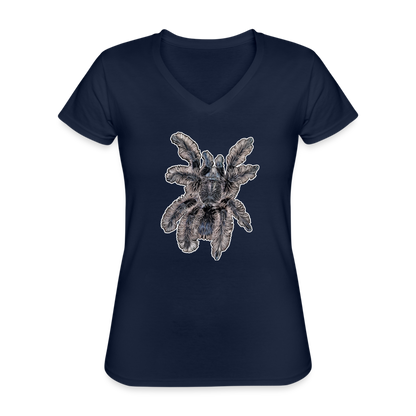 Frauen-T-Shirt mit V-Ausschnitt Tliltocatl albopilosus - Navy