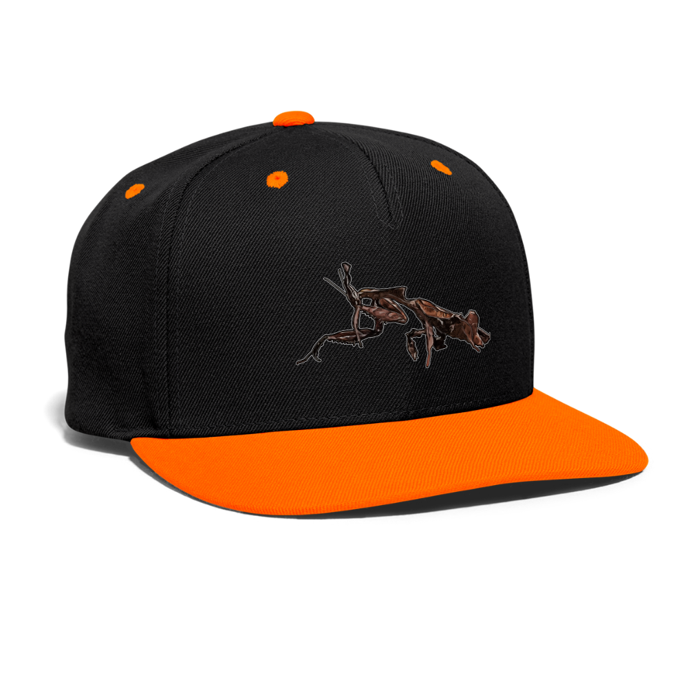 Cappy Kontrast Snapback Phyllocrania paradoxa female 2 - Schwarz/Neonorange