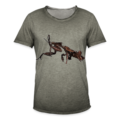 Männer Vintage T-Shirt Phyllocrania paradoxa female 2 - Vintage Khaki