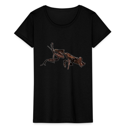 Frauen Fruit of the Loom T-Shirt Phyllocrania paradoxa female 2 - Schwarz