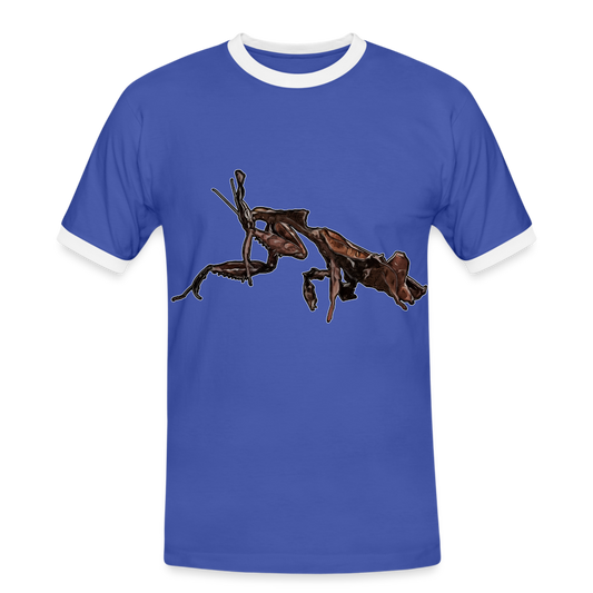 Männer Kontrast-T-Shirt Phyllocrania paradoxa female 2 - Blau/Weiß