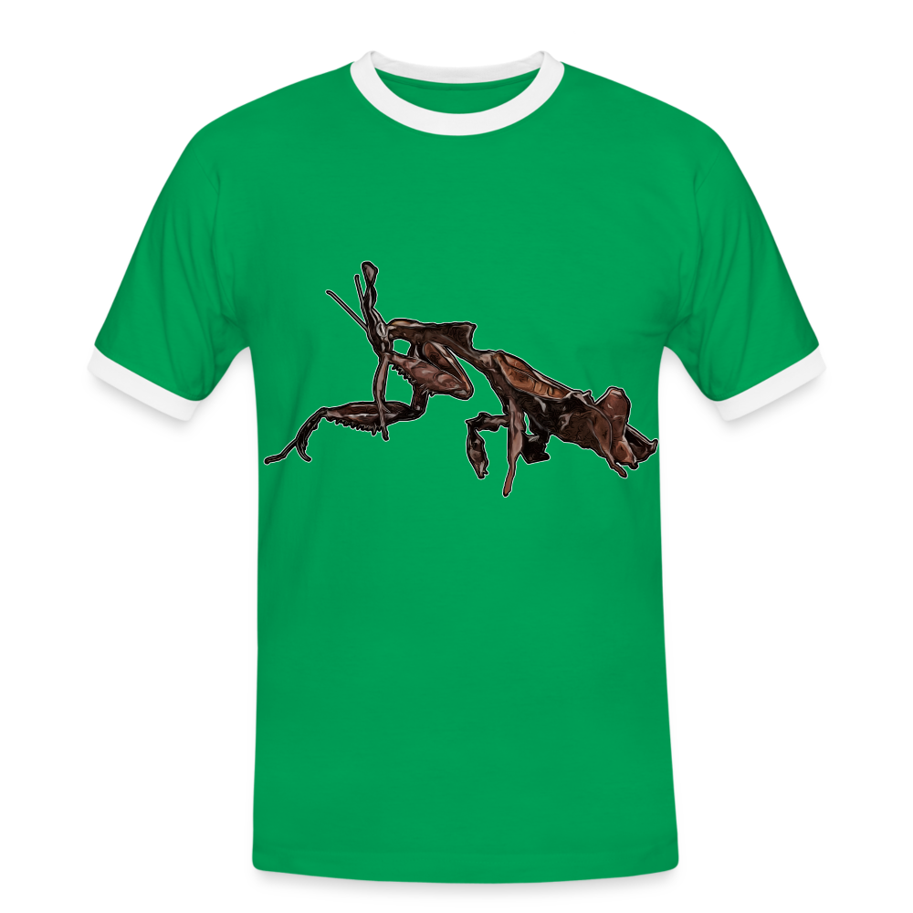 Männer Kontrast-T-Shirt Phyllocrania paradoxa female 2 - Kelly Green/Weiß