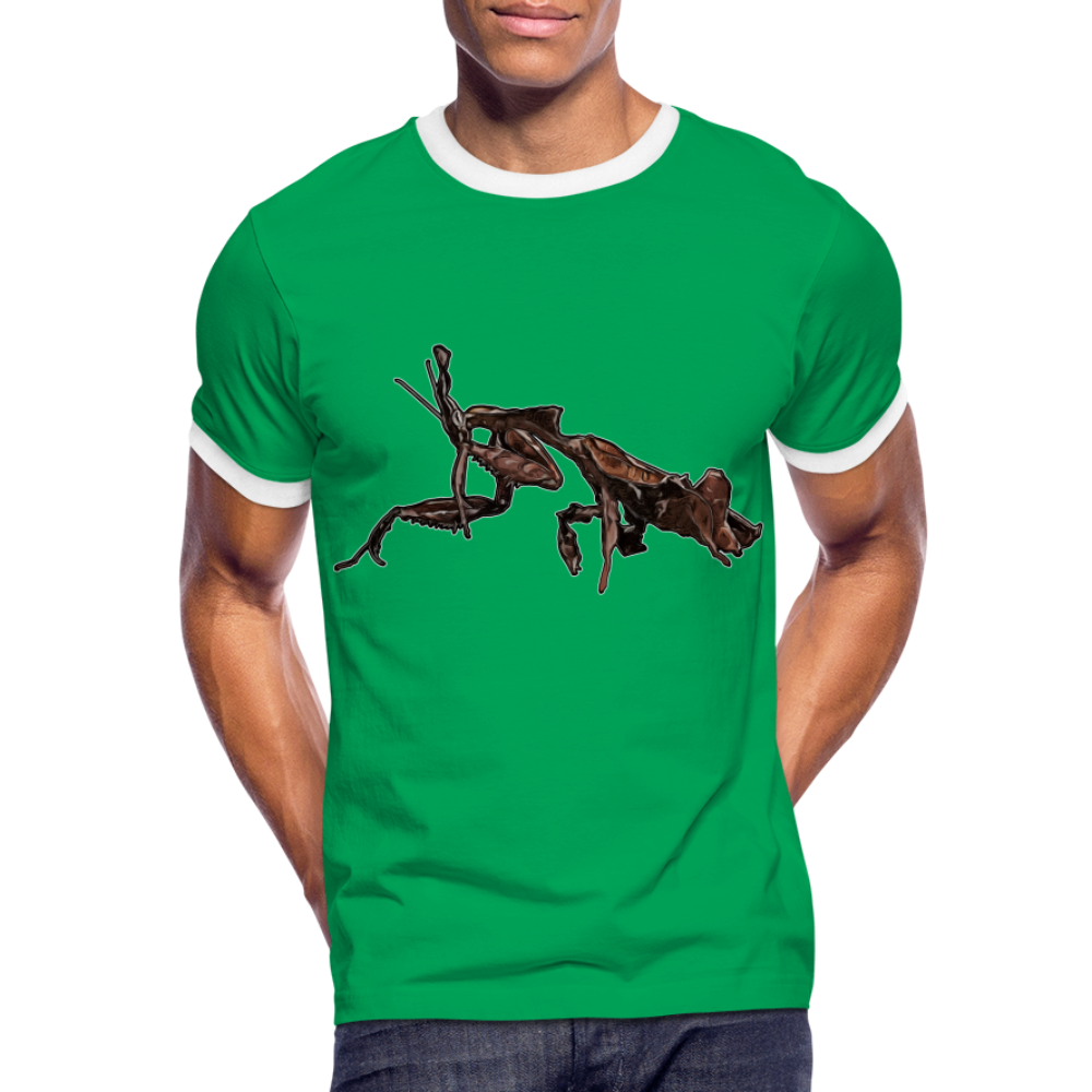 Männer Kontrast-T-Shirt Phyllocrania paradoxa female 2 - Kelly Green/Weiß