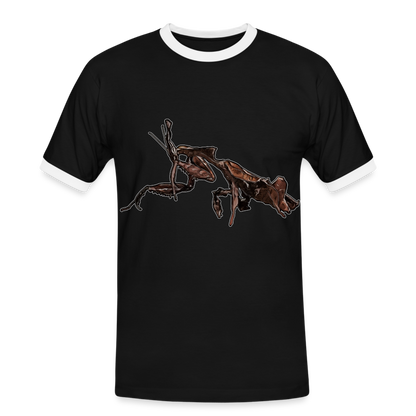 Männer Kontrast-T-Shirt Phyllocrania paradoxa female 2 - Schwarz/Weiß
