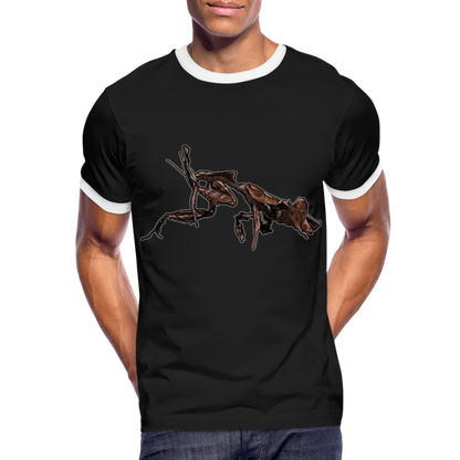 Männer Kontrast-T-Shirt Phyllocrania paradoxa female 2 - Schwarz/Weiß