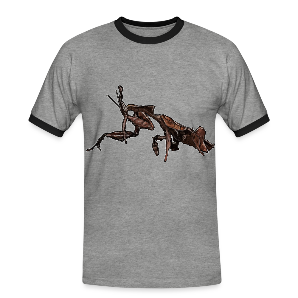 Männer Kontrast-T-Shirt Phyllocrania paradoxa female 2 - Grau meliert/Schwarz