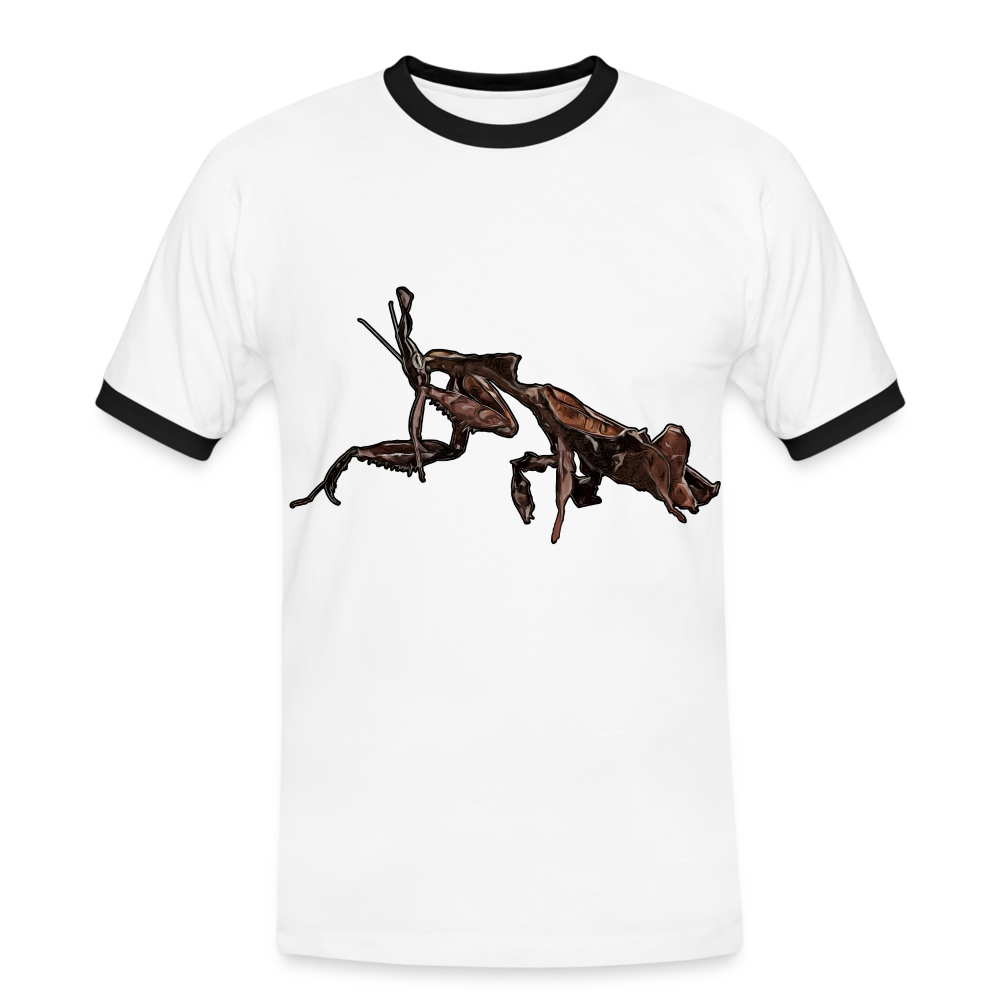 Männer Kontrast-T-Shirt Phyllocrania paradoxa female 2 - Weiß/Schwarz