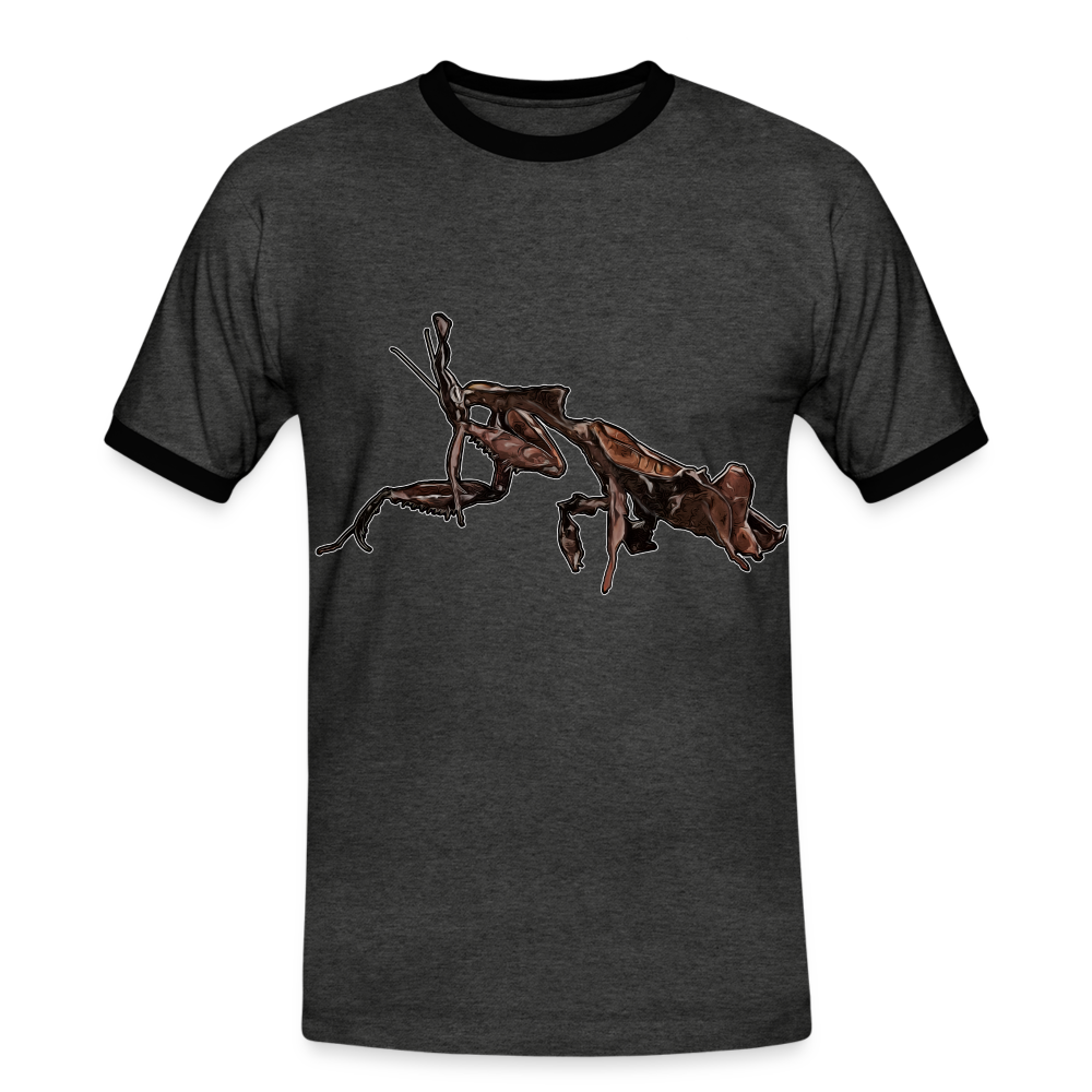 Männer Kontrast-T-Shirt Phyllocrania paradoxa female 2 - Anthrazit/Schwarz