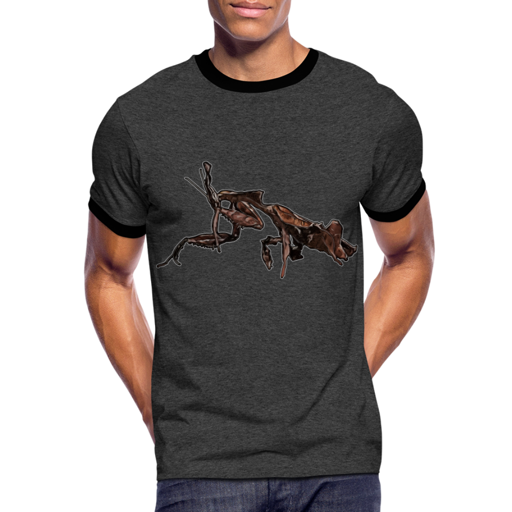 Männer Kontrast-T-Shirt Phyllocrania paradoxa female 2 - Anthrazit/Schwarz